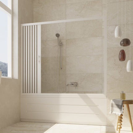 Forte - Box Vasca Sirio 170-140 - Parete/Parete - Soffietto Apertura Laterale Ad Una Porta - Altezza 153 Cm - Serie Colibri - Articolo: Bp220