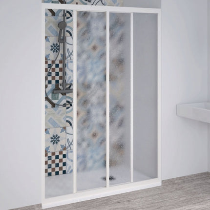 Box doccia monoparete reversibile con anta scorrevole - Misura: 110/120 cm - Altezza: 190 cm - Serie: Acril