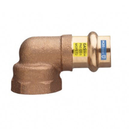 Raccordo curvo/gomito bronzo rame 1" ø28 pressfitting