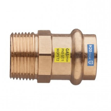 Raccordo dritto/niples maschio 3/4" ø22 bronzo rame pressfitting certificato acqua e gas