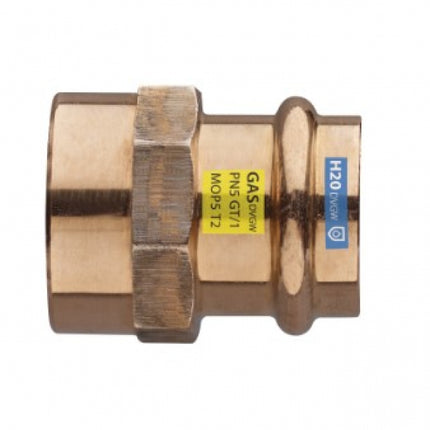 Raccordo dritto/niples femmina 1" ø28 bronzo rame pressfitting certificato acqua e gas