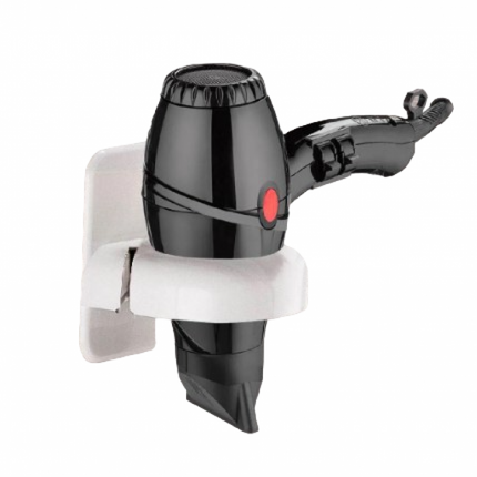 Gedy - Supporto a parete per phon in abs bianco