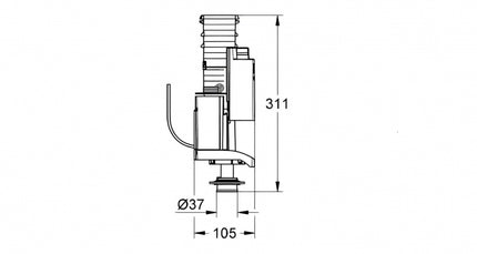 Grohe - Valvola Di Scarico Per Cassetta Grohe Ad Incasso