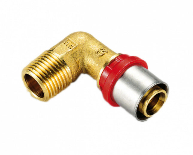Raccordo Curvo Maschio 3/4" 26 Per Multistrato A Pressare