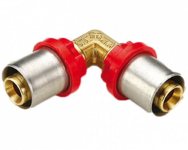 Raccordo Curvo Doppio 32x32 Per Multistrato A Pressare