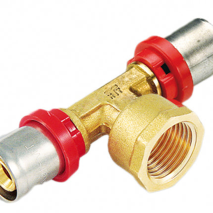 Raccordo Tee Femmina 1/2" 16 Per Multistrato A Pressare