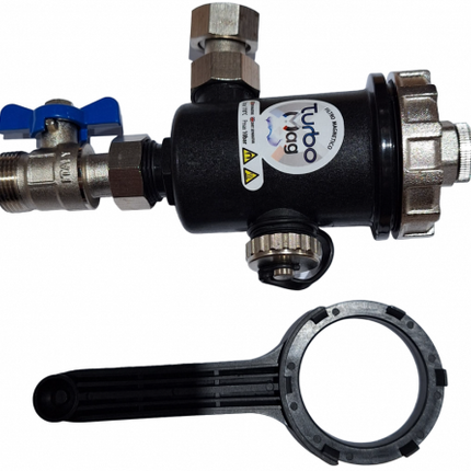 Filtro defangatore magnetico 3/4" turbo mag in abs con chiave