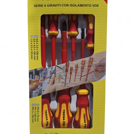 Serie giraviti 6 pezzi Con Isolamento Vde