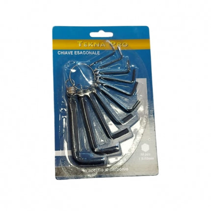 Serie 10 chiavi esagonali - Misura: 1,5 - 10 mm