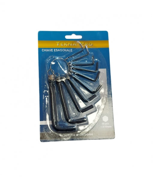Serie 10 chiavi esagonali - Misura: 1,5 - 10 mm