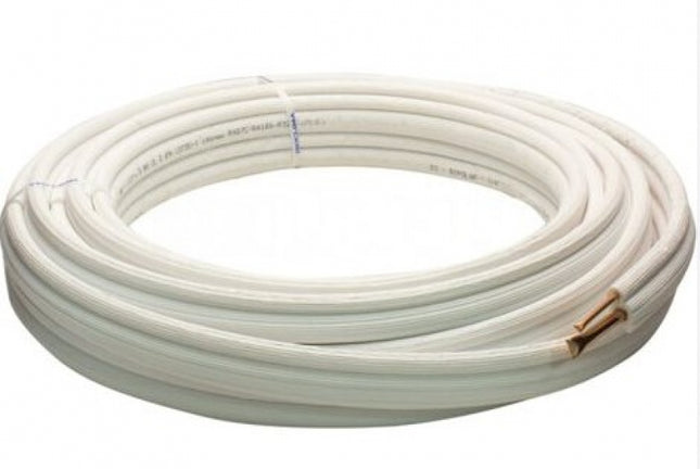 Tubo rame condizionamento doppio - Spessore 1 mm - Rotolo da 3 MT - ø6.35 (1/4") × ø9.53 (3/8")