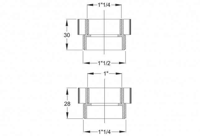 Bonomini - Riduzione In Plastica 11"/2 Maschio - 1"1/4 Femmina