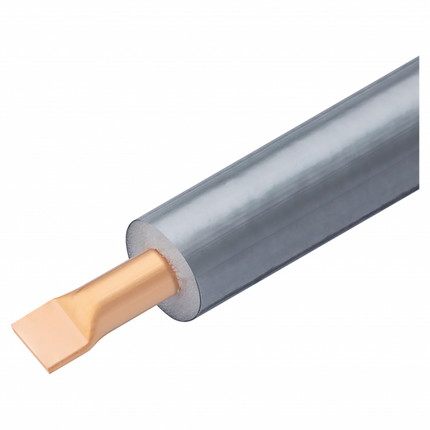 Tubo rame per split ø12.7 x 0,8 mm con rivestimento liscio colore grigio con resistenza ai raggi UV - Spessore 0,8 mm - 50 metri