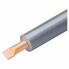 Tubo rame per split ø6,35 x 0,8 mm con rivestimento liscio colore grigio con resistenza ai raggi UV - Spessore 0,8 mm - 50 metri