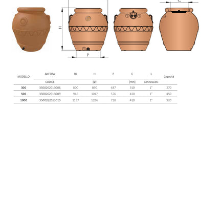 Cordivari - Serbatoio 300 litri in polietilene Ad Anfora