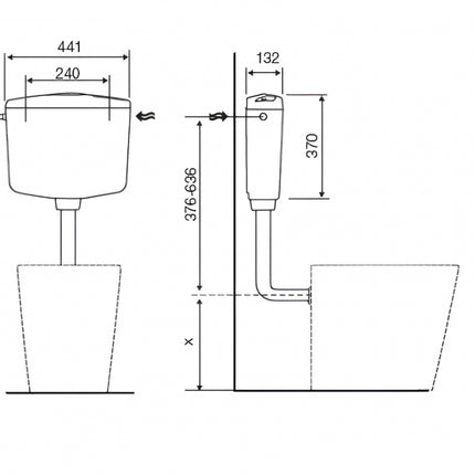 Oli - Cassetta Ivory Dual 7 Litri Bianca - Doppio Tasto