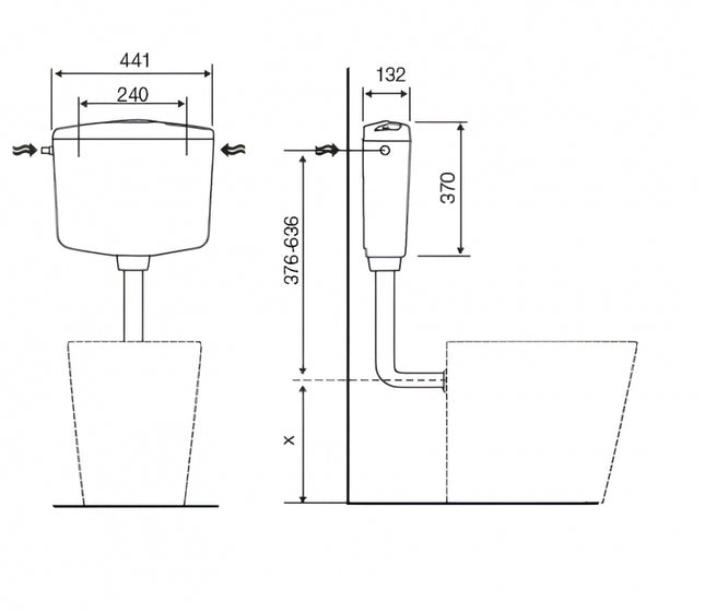 Oli - Cassetta Ivory Dual 7 Litri Bianca - Doppio Tasto