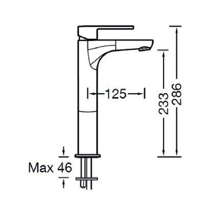 Eurorama - Miscelatore Lavabo Prolungato Cromato - Serie: Klint