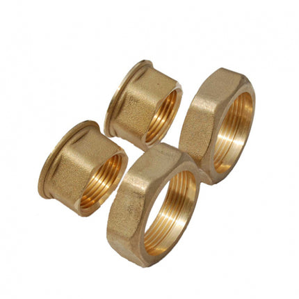 Coppia Di Bocchettoni Per Circolatore Da 1" 1/2 x 1" In Ottone Giallo