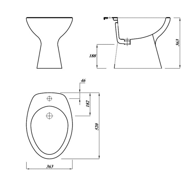 Bidet In Ceramica - Serie: Capri