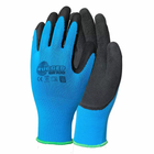 Guanto in nylon calibro 13 gauge, palmo rivestito in schiuma di lattice foam con finitura rugosa - Colore: Blu - Taglia: 10/XL