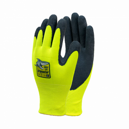 Guanto in nylon alta visibilità calibro 15 gauge con palmo rivestito in schiuma di lattice con finitirua sandy finish - Taglia 11/XXL