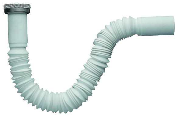 Tubo flessibile estensibile jollyflex 1"1/4 d.32/40 con ghiera in alluminio - Colore: Bianco