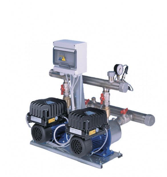 Lowara - Gruppo Di Pressione Trifase A Velocita' Fissa GMD Per Autoclavi A Cuscino D'Aria Collettore 21/2" 2X 2,2 KW - 3 HP Trifase 380V