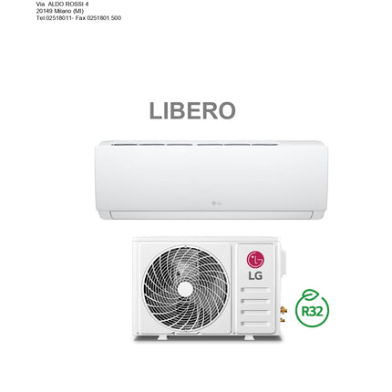 LG - Climatizzatore monosplit a parete inverter - 18.000 Btu - Modello: Libero