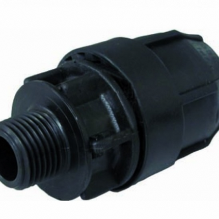 Raccordo diritto/niples mascho 1" 32ø per polietilene in plastica