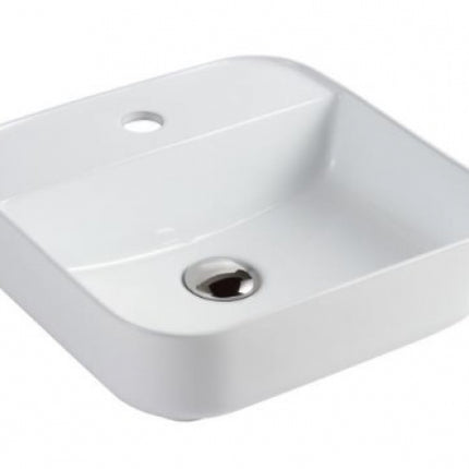 Lavabo Da Appoggio 390x390x140 mm in ceramica con foro