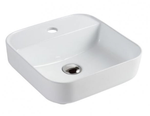 Lavabo Da Appoggio 390x390x140 mm in ceramica con foro
