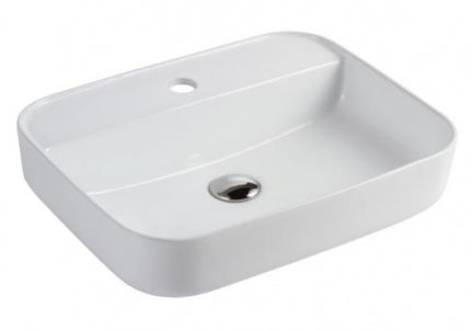 Lavabo Da Appoggio 500x400x140 mm Con Foro In Ceramica