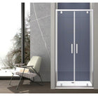 Box doccia apertura doppio battente stile Saloon - Vetro trasparente 6 mm - Misura: 115/120 cm - Modello: Capri