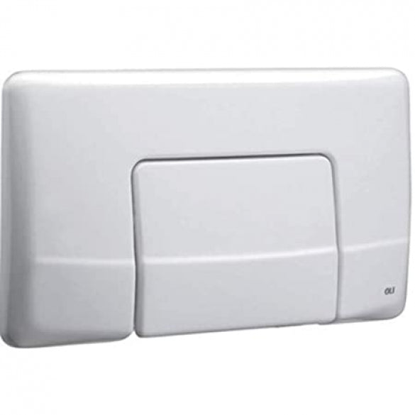 Oli - Placca comando per cassetta diamante monoscarico - Colore: Bianco