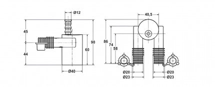 Bonomini - Doppio attacco per lavatrice/lavastoviglie