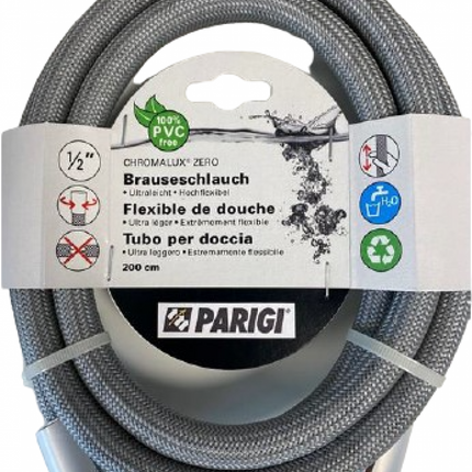 Neoperl/Parigi - Flessibile doccia 180 cm Chromalux Zero pvc free - Colore: Silver Grey