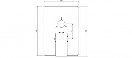Teorema - Miscelatore Incasso Doccia Con Deviatore cromato Serie Pillar