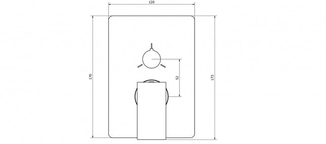 Teorema - Miscelatore Incasso Doccia Con Deviatore cromato Serie Pillar