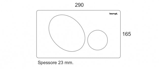 Bampi - Placca Vega Doppio Scarico - Colore: Cromo Lucido