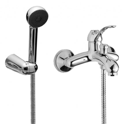 EURORAMA - Miscelatore Vasca Con Deviatore, Doccetta E Flessibile - Serie: Dodo - Colore: Cromato