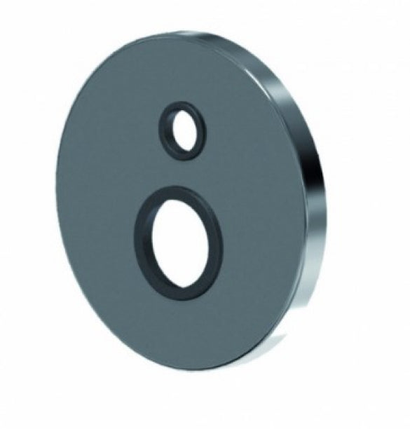 EURORAMA - Piastra/rosone/placca di ricambio incasso doccia con deviatore ø155 CON 2 FORI ø46 + ø23 - serie: klint