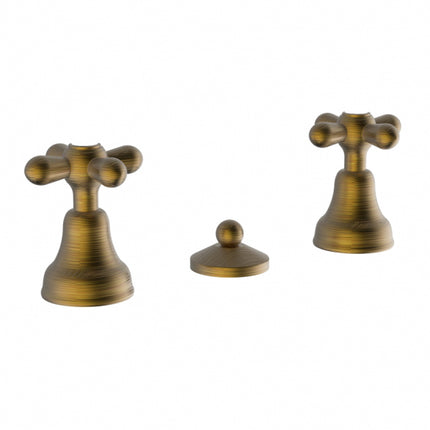 EURORAMA - Batteria Bidet 3 Fori Senza Canna Di Erogazione Serie: Orientes -  Colore: Bronzato