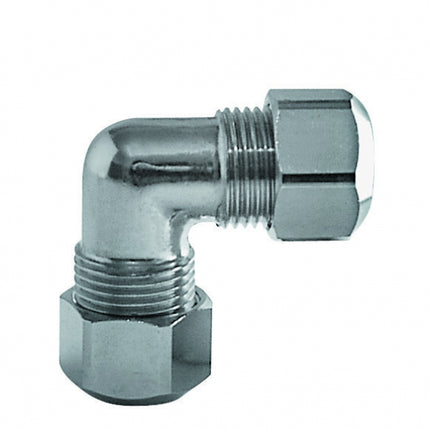 Raccordo Curvo Doppio Bicono Cromato ø12