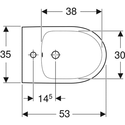 Geberit - Bidet Filo Parete - Serie: Selnova