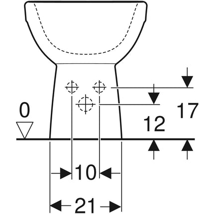 Geberit - Bidet Filo Parete - Serie: Selnova