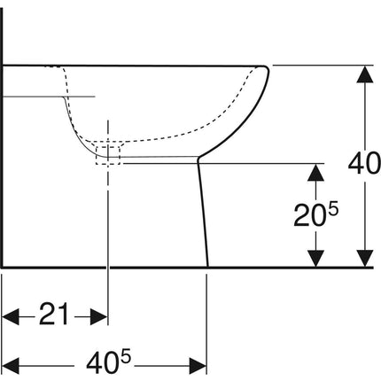 Geberit - Bidet Filo Parete - Serie: Selnova