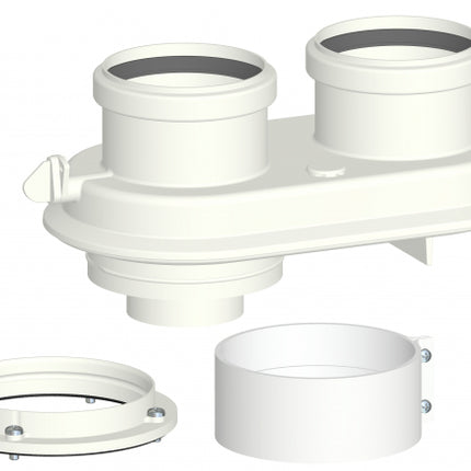Stabile - Sdoppiatore monoblocco ø80 pps compatibile con 40 marchi di caldaie a condensazione (vedi scheda tecnica)