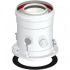 Stabile - Partenza verticale coassiale ø60/100 in pps maschio-femmina per caldaia a condensazione con flangia