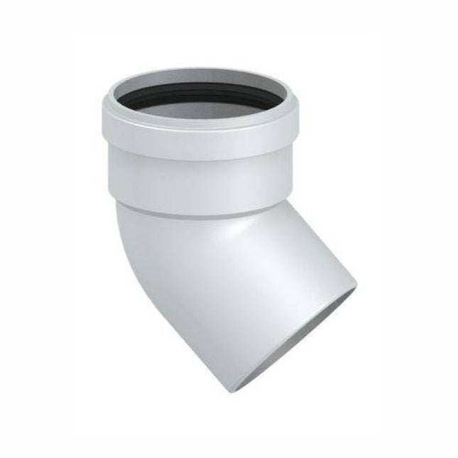 Stabile - Curva 45° ø80 monoparete alluminio maschio-femmina